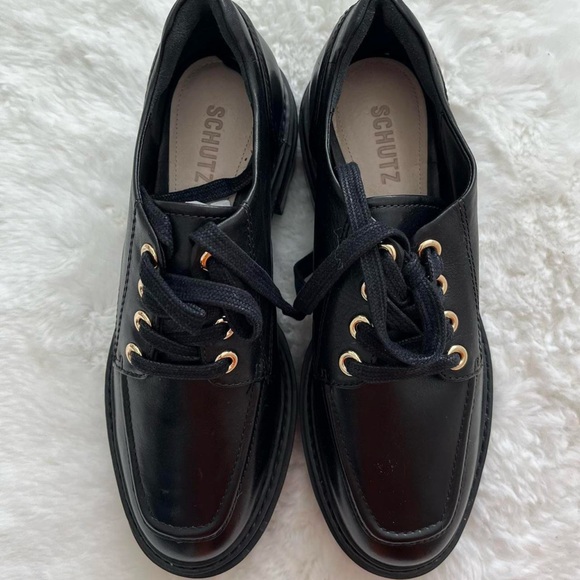 Schutz black heeled loafers - Picture 2 of 8